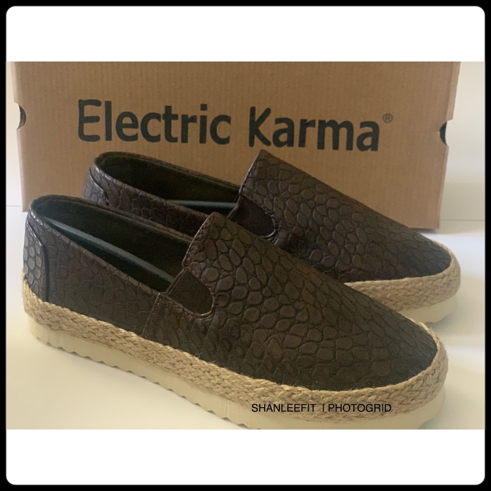 Lulu Chocolate Espadrille New In Box